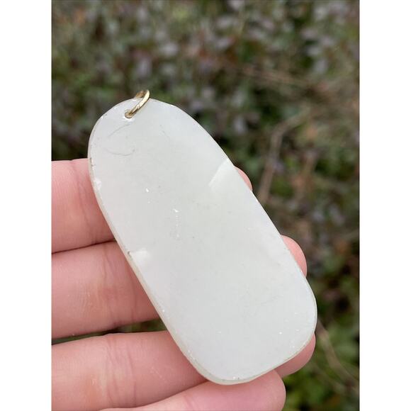 200ct Jade Vintage Jadeite Carved Pendant Necklace Buddha Estate Light Green - Picture 6 of 9